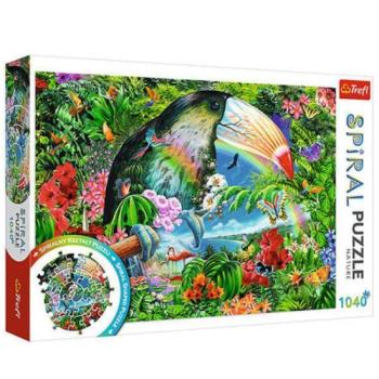 Trefl: Trópusi állatok spirál puzzle 1040 darabos kép