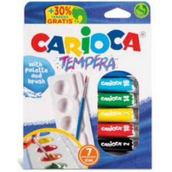 Tubusos tempera készlet 7x10ml - Carioca kép