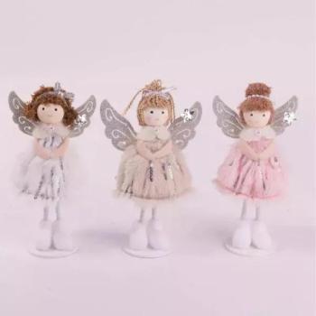 Tüllszoknyás angyalka - 16 cm, álló, többféle kép