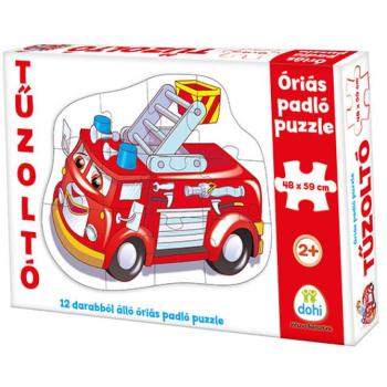 Tűzoltóautó óriás padló puzzle 12db-os kép