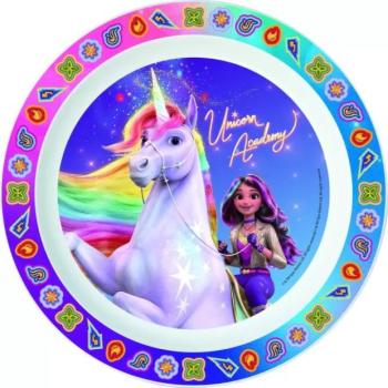 Unikornis Akadémia: Műanyag mikrózható lapostányér kép