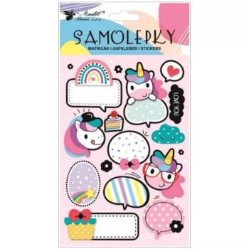 Unikornis mintás feliratozható matricák - 13 x 19 cm kép