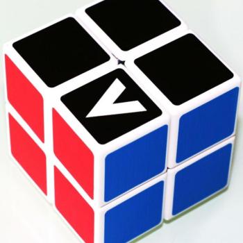 V-Cube 2x2 versenykocka, egyenes, fehér kép