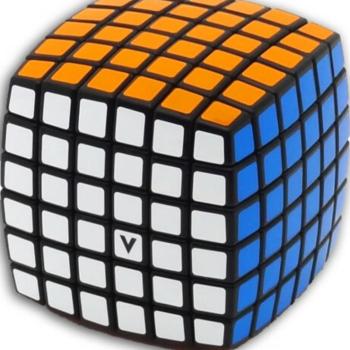 V-Cube 6x6 versenykocka, lekerekített fekete kép