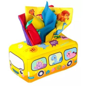 Változatos anyagok zsepidoboz - sárga kép