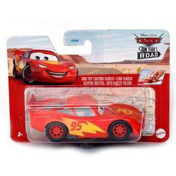 Verdák: Villám McQueen Road Trip hátrahúzható kisautó 1/43 - Mattel kép