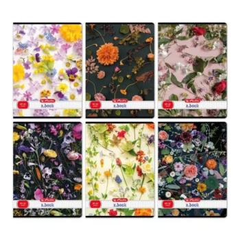 Virág mintás A4-es négyzetrácsos füzet - többféle kép