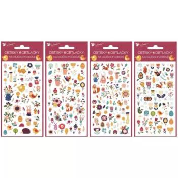 Virágok és állatok tojásdekoráló matricák - 9 x 19 cm, többféle kép