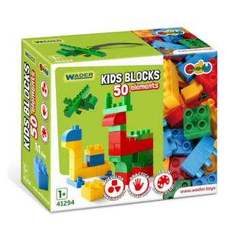 Wader: Kids Blocks építőelemek - 50 db-os kép