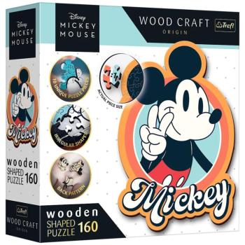 Wood Craft: Disney - Retro Mickey egér 160 db-os prémium fa puzzle - Trefl kép