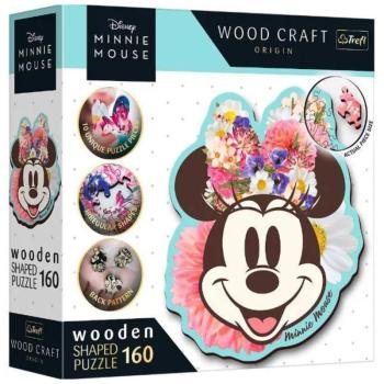 Wood Craft: Disney - Stílusos Minnie egér 160 db-os prémium fa puzzle - Trefl kép