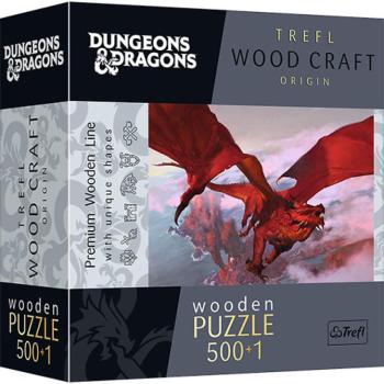 Wood Craft: Dungeons&Dragons Vörös sárkány fa puzzle 500+1db-os - Trefl kép