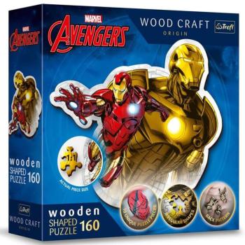 Wood Craft: Marvel Bosszúállók - Vasember 160 db-os prémium fa puzzle - Trefl kép