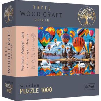 Wood Craft: Színes hőlégballonok 1000db-os prémium fa puzzle - Trefl kép