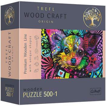 Wood Craft: Színes kutyakölyök fa puzzle 500+1db-os - Trefl kép