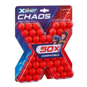 X-Shot: Chaos 50 játékfegyver szivacstöltény szett 50 darabos kép