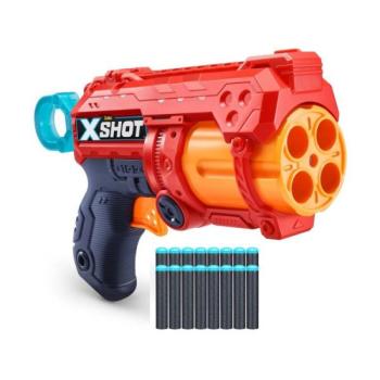 X-Shot Fury 4 lövetű szivacslövő pisztoly - piros kép