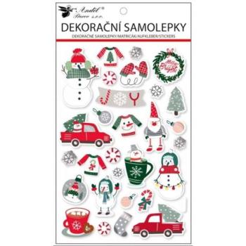 3D karácsonyi mintás matrica - 15 x 25 cm kép