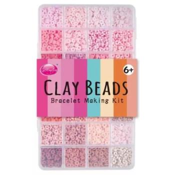 Agyaggyöngy készlet karkötő készítéshez - rózsaszín kép