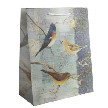 Ajándéktasak madár mintákkal - 26 x 32 cm kép