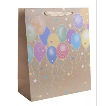 Ajándéktasak színes lufi mintával - 11 x 14 cm kép