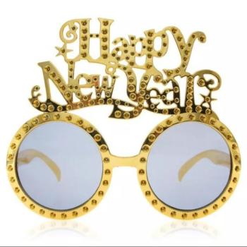 Arany színű partiszemüveg „Happy New Year&quot; felirattal kép
