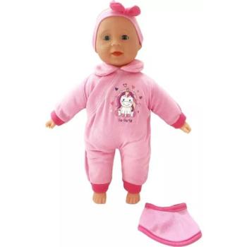 Bambolina: Magyarul beszélő játékbaba előkével - 34 cm kép