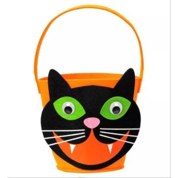 Cica mintás cukorkagyűjtő kosár kép