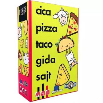 Cica, pizza, taco, gida, sajt kép