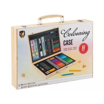 CraftArt: Rajzkészlet fa bőröndben - 86 db-os kép