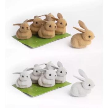 Dekorációs nyuszi figura - 6 db-os, kétféle kép