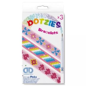 Diamond Dotz: Gyémántszemes karkötő készítő szett - Pink kép