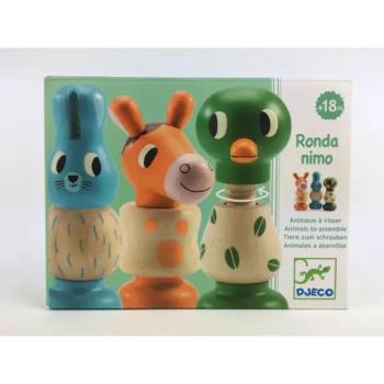 Djeco: Rondamino toronyépítő fajáték - 3 féle figurával kép