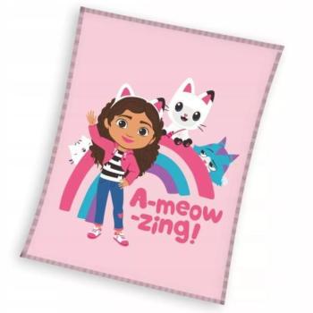 Gabi babaháza: A-meow-zing takaró - koral, 130 x 160 cm kép