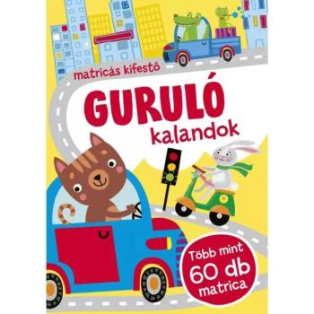 Guruló kalandok matricás kifestő kép