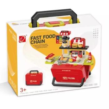 Gyorsétterem játékkészlet bőröndben, 55 db-os kép