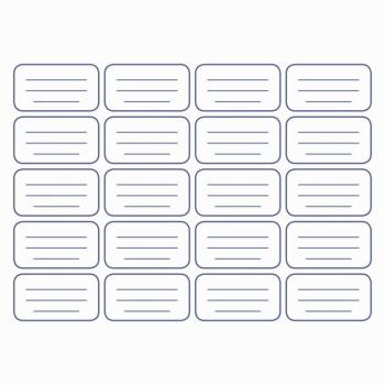 Herlitz: Kék keretes iskolai füzetcímke - 20 db-os kép