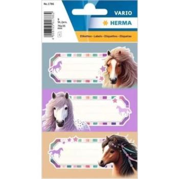 Herma: Ló mintás füzetcímke kép