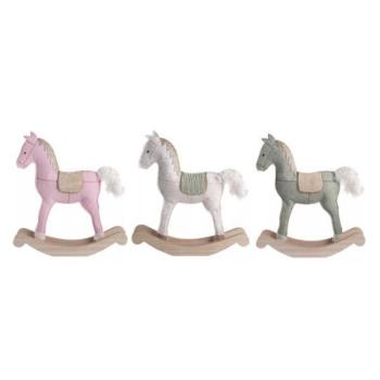 Hintaló dekoráció, fa, 28 x 29 cm - többféle kép