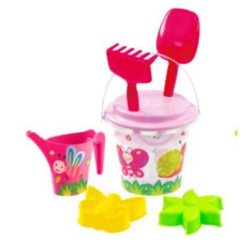 Homokozókészlet öntözőkannával - rózsaszín kép