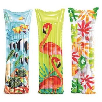 Intex: Átlátszó, színes, mintás matrac 183 x 69 cm - többféle kép