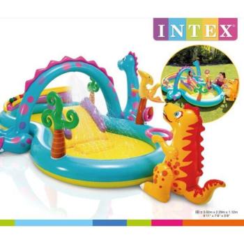 Intex: Dínós gyermek élménymedence - 302 x 229 x 112 cm kép