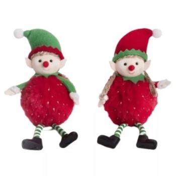Karácsonyi manó dekoráció, 17 cm - többféle kép