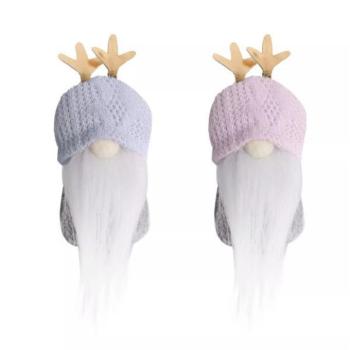 Karácsonyi manó dekoráció, textil, 11 cm - többféle kép