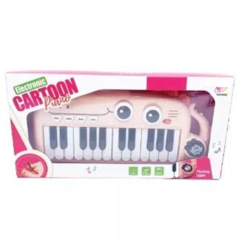 Krokodil formájú szintetizátor - 29 cm, pasztellrózsaszín kép