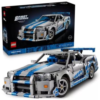 LEGO® Technic 2 Fast 2 Furious Nissan Skyline GT-R (R34) autó 42210 - autós ajándék férfiaknak kép