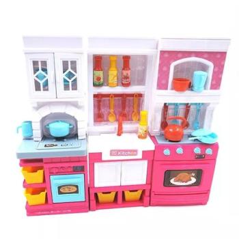 Mini konyha szett divatbabákhoz fény- és hanghatásokkal - 26 cm kép