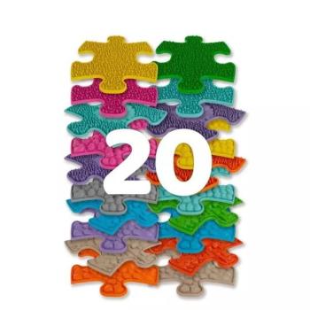 Muffik: Szenzoros ortopédiai mini puzzle szőnyeg szett - 20 db-os kép
