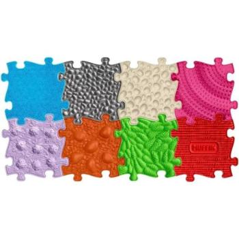 Muffik: Szenzoros ortopédiai szőnyeg alapkészlet - 8 db-os, színes kép