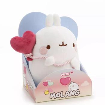 Nici: Molang, a nyuszi szív alakú lufival - 16 cm kép